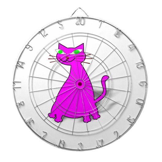 Roze vetkat dartbord (Voorkant)