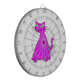 Roze vetkat dartbord (Voorkant Links)