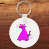 Roze vetkat sleutelhanger (Voorkant)