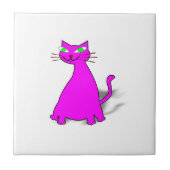 Roze vetkat tegeltje (Voorkant)