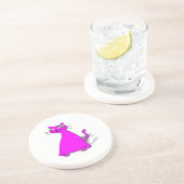 Roze vetkat zandsteen onderzetter (Zijkant)