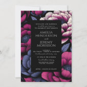 Roze Vette Bloemen met QR-code Kaart (Voorkant)