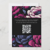 Roze Vette Bloemen met QR-code Kaart (Achterkant)