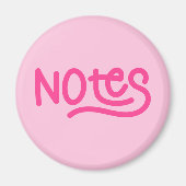 Roze Vette Handschrift Notities Typografie Magneet (Voorkant)