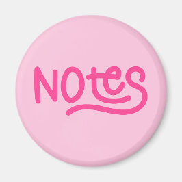 Roze Vette Handschrift Notities Typografie Magneet