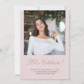 Roze Vette Typografie Klasse van 2024 Afstuderen Kaart (Achterkant)