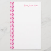 Roze viaarpatroon briefpapier (Voorkant)