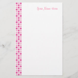 Roze viaarpatroon briefpapier