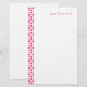 Roze viaarpatroon briefpapier (Voorkant / Achterkant)