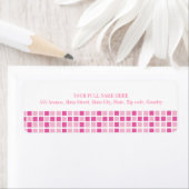 Roze viaarpatroon etiket (Insitu)