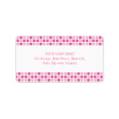 Roze viaarpatroon etiket (Voorkant)