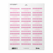 Roze viaarpatroon etiket (Full Sheet)