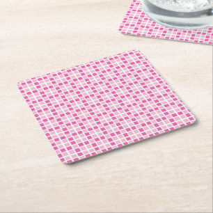 Roze viaarpatroon kartonnen onderzetters