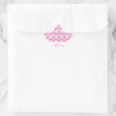Roze viaarpatroon ster sticker (Tas)