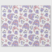 Roze Vibes 90s Mode Cadeaupapier (Vlak)