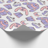 Roze Vibes 90s Mode Cadeaupapier (Hoek)