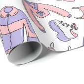 Roze Vibes 90s Mode Cadeaupapier (Rol Hoek)