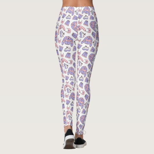 Roze Vibes 90s Mode Leggings (Achterkant)