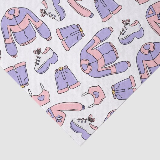 Roze Vibes 90s Mode Tissuepapier (Detail)