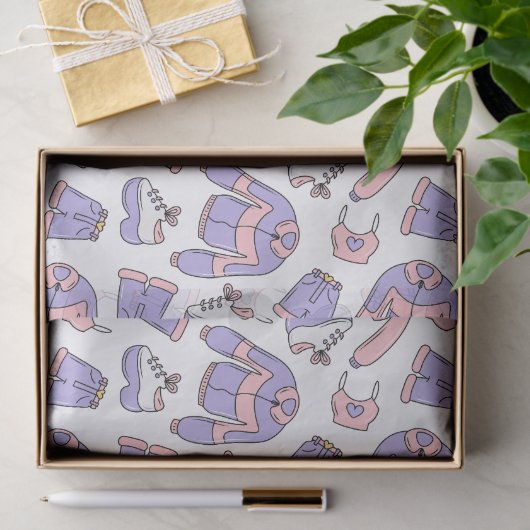 Roze Vibes 90s Mode Tissuepapier (Geschenk)