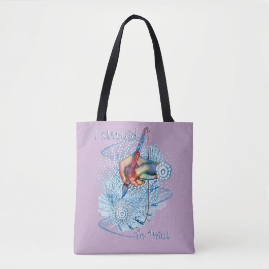 Roze Vibratie Abstract Tote Bag (Voorkant)