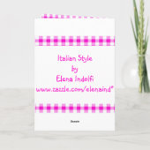 Roze, Vichy New Baby Girl aankondiging (Achterkant)