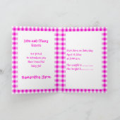 Roze, Vichy New Baby Girl aankondiging (Binnen)