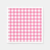Roze Vichy Plaid Papieren servetten (Voorkant)