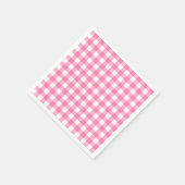 Roze Vichy Plaid Papieren servetten (Hoek)