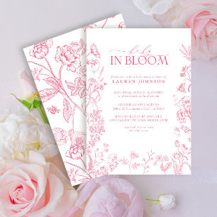 Roze Victoriaans bloem Elegante Baby in bloei Kaart