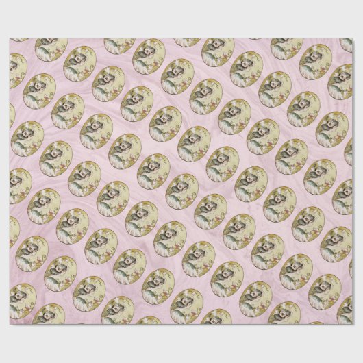 Roze  Victoriaans, compact papier voor dames (Vlak)