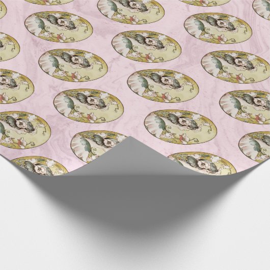 Roze  Victoriaans, compact papier voor dames (Hoek)