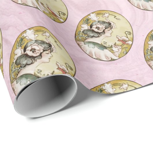 Roze  Victoriaans, compact papier voor dames (Rol Hoek)
