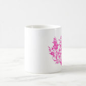 Roze Victoriaans Damask Mok (Center)
