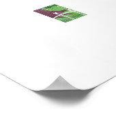 Roze Victoriaans huis Extra grote print (Hoek)