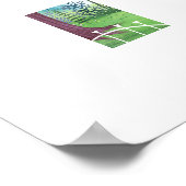 Roze Victoriaans Huis & Kersenbloesem Grote Print (Hoek)