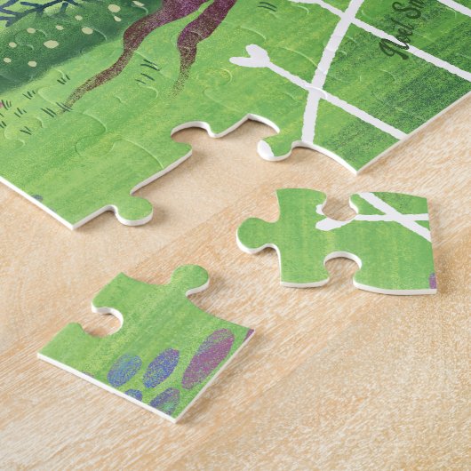 Roze Victoriaans Huis & Kersenbloesem Legpuzzel (Zijkant)