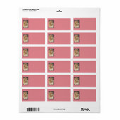 Roze  Victoriaans kerstAdresetiketten Etiket (Full Sheet)