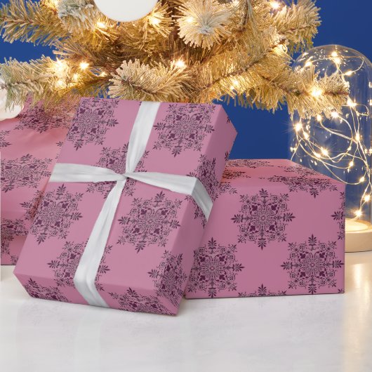 Roze Victoriaans kerstpapier Cadeaupapier (Feestdagen)