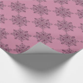 Roze Victoriaans kerstpapier Cadeaupapier (Hoek)