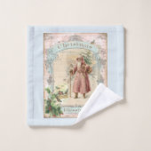 Roze Victoriaans kerststijl voor kerstmis Bad Handdoek (Wasdoekje)