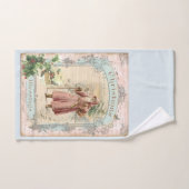 Roze Victoriaans kerststijl voor kerstmis Bad Handdoek (Handdoek)