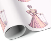 Roze Victoriaans Mode Lady Cadeaupapier (Rol Hoek)