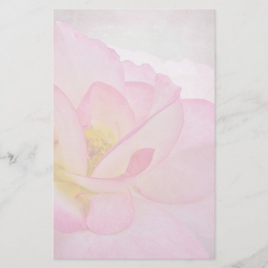 Roze Victoriaans Roos Briefpapier (Voorkant)