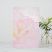 Roze Victoriaans Roos Briefpapier (Staand voorkant)