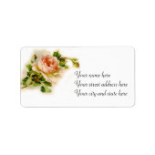 Roze Victoriaans Roos Etiket