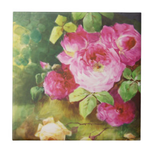 Roze Victoriaans Roos Tegeltje