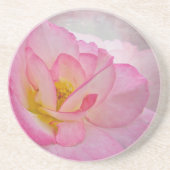 Roze Victoriaans Roos Zandsteen Onderzetter (Voorkant)