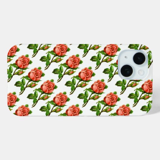 Roze Victoriaans Rozen Case-Mate iPhone Case (Achterkant (horizontaal))