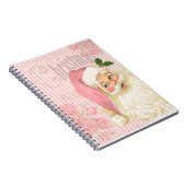 Roze  Victoriaans Rozen van de kerstman Notitieboek (Rechterzijde)